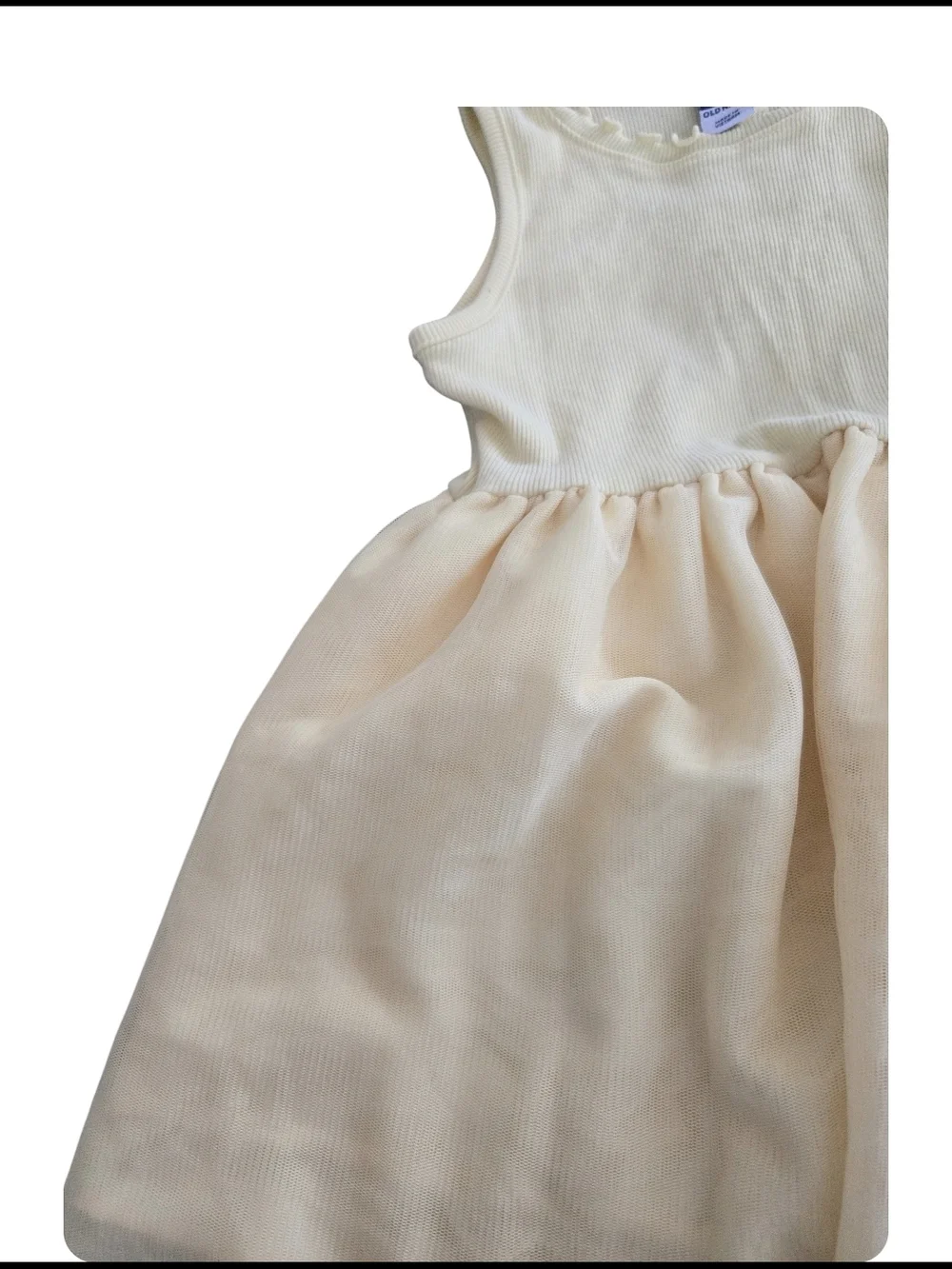 4/$15 Cream and Yellow Tulle Toddler Dress 2t Girls Summer